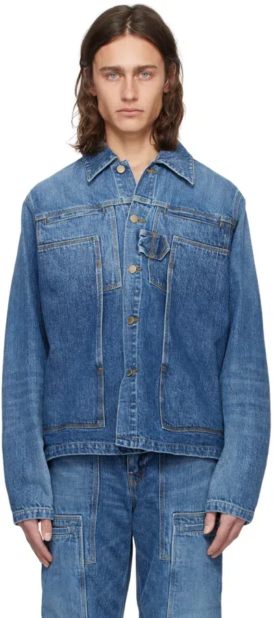 Ouat Blue Cargo Denim Jacket