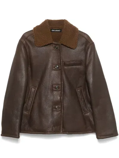 Our Legacy Brown Alaska Leather Jacket