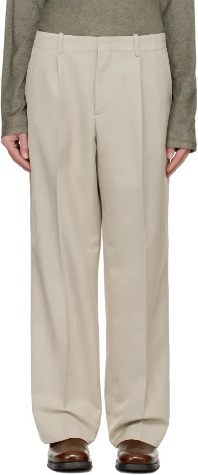 Our Legacy Beige Borrowed Chino Trousers In Lucid Pistachio Rura