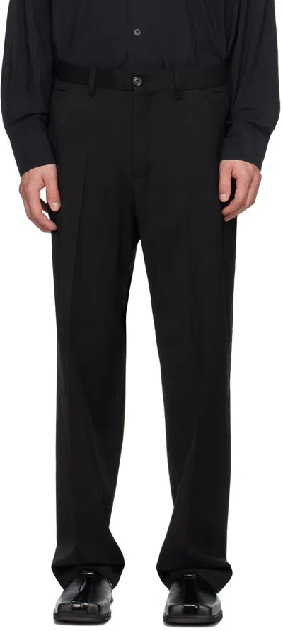 Our Legacy Black Chino 22 Trousers In Black Worsted Wool