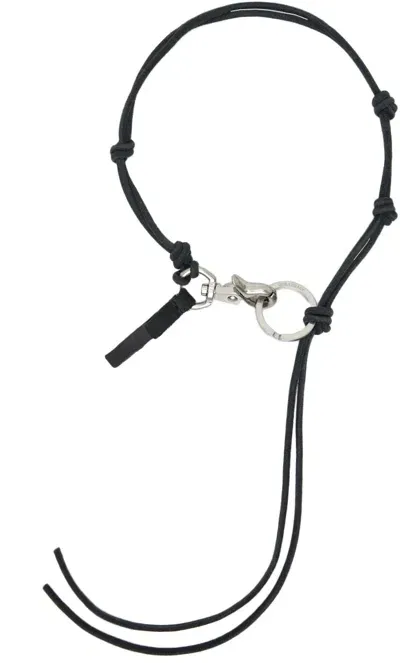 Our Legacy Black Ladon Necklace In Black Leather