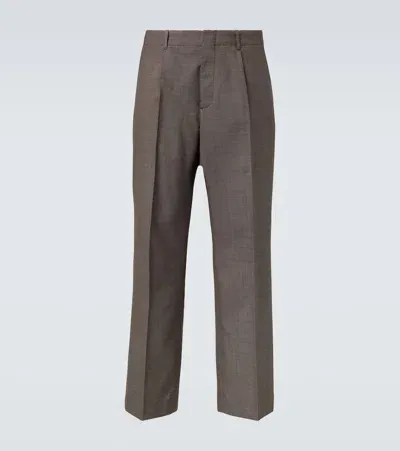 Our Legacy Borrowed Virgin Wool Wide-leg Pants In Grey