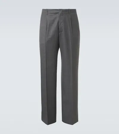 Our Legacy Borrowed Wool Wide-leg Pants In Grey