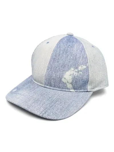 Our Legacy Denim-print Cap In Blue