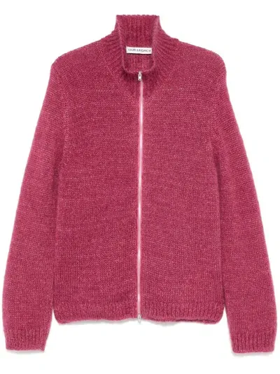 Our Legacy Float Funnel Cardigan In Strawberry