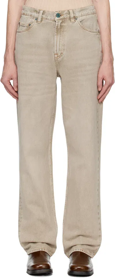 Our Legacy Gray Formal Cut Jeans In Wet Sand Dye Wash