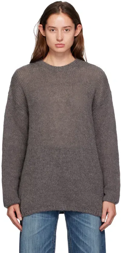 Our Legacy Gray Popover Roundneck Sweater In Grey