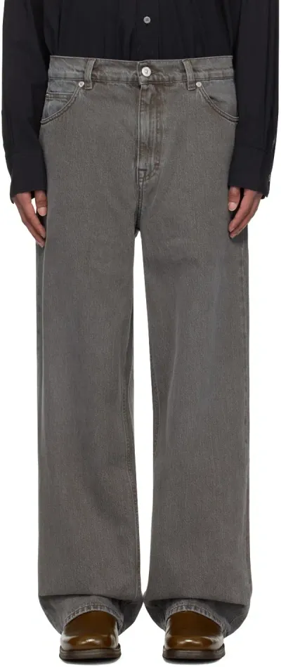 Our Legacy Gray Vast Cut Jeans In Aluminum Tint