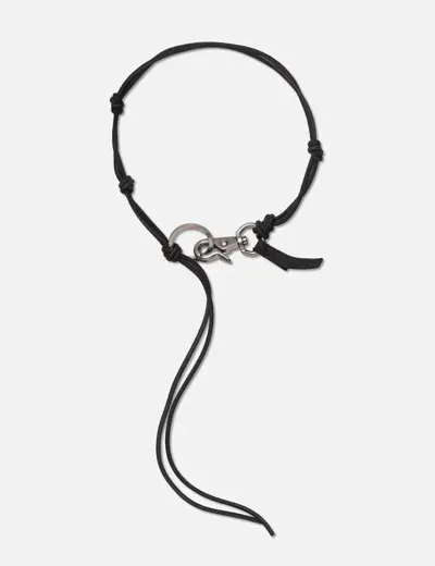 Our Legacy Ladon Black Knotted Leather Cord Key Chain - Ladon