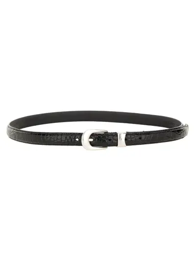 Our Legacy Leather Belt In Black