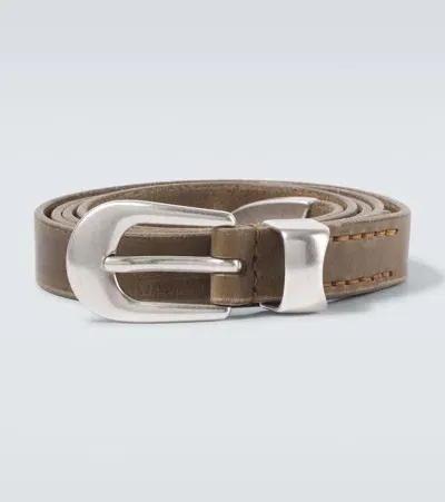 Our Legacy Leather Belt In Brown