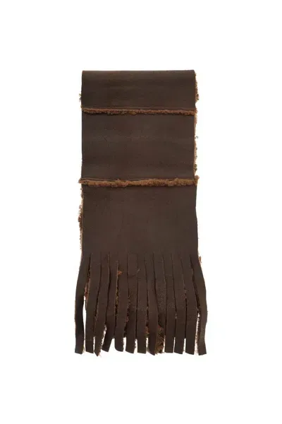 Our Legacy Shearling Scarf Made In Brown