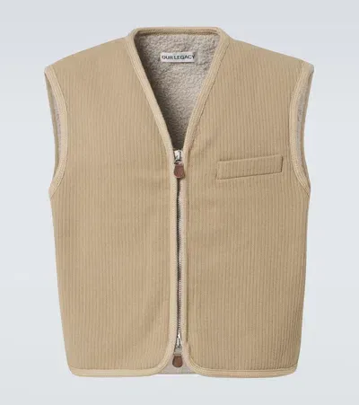 Our Legacy Top Wool-blend Vest In Beige