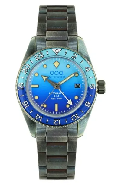 Out Of Order After 8 Shaker Stainless Steel Bracelet Watch In Bomba Blue