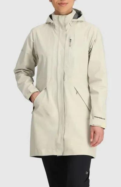 Outdoor Research Aspire 3l Waterproof & Windproof Jacket In Oyster