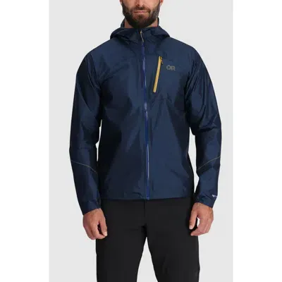 Outdoor Research Helium Rain Ultralight Hooded Jacket In Blue