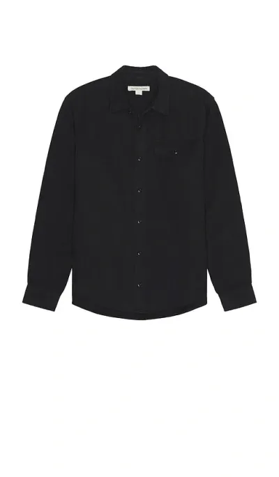 Outerknown Terra Nova Moleskin Shirt In Black