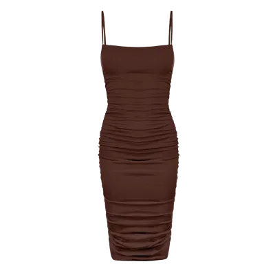 Ow Collection Ezra Dress In Cappuccino