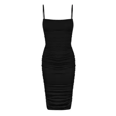 Ow Collection Women's Ezra Contour Midi Dress - Black