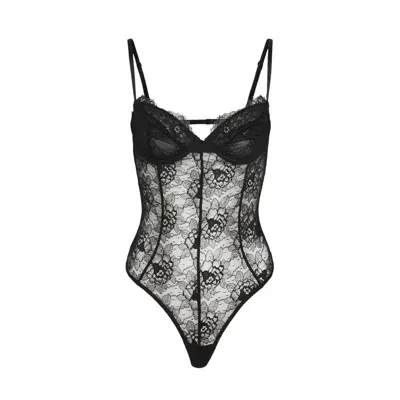 Ow Collection Women's Layce Lace Bodysuit - Black