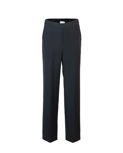 P.a.r.o.s.h Wide Black Trousers In 013nero