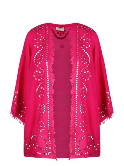 P.a.r.o.s.h Within Embroidered Cardigan In Pink