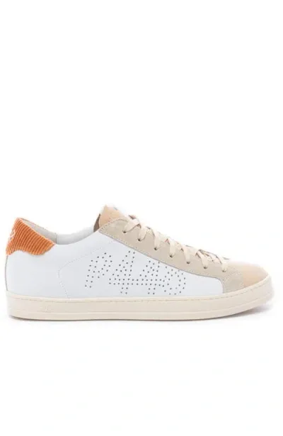 P448 John Sneaker In White Camel