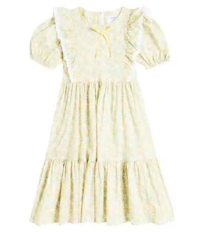 Paade Mode Kids' Printed Cotton Dress In Yellow