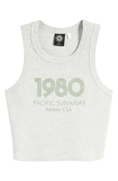 Pacsun 1980 Crop Tank Top In Heather Grey