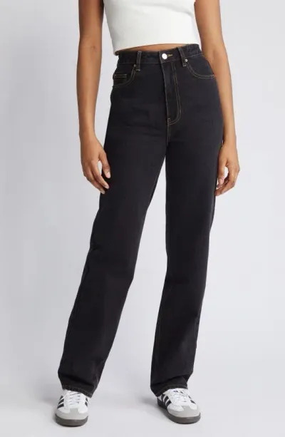 Pacsun '90s Straight Leg Boyfriend Jeans In Black Forrest