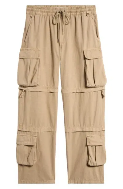 Pacsun Carson Wide Leg Cargo Pants In Tan