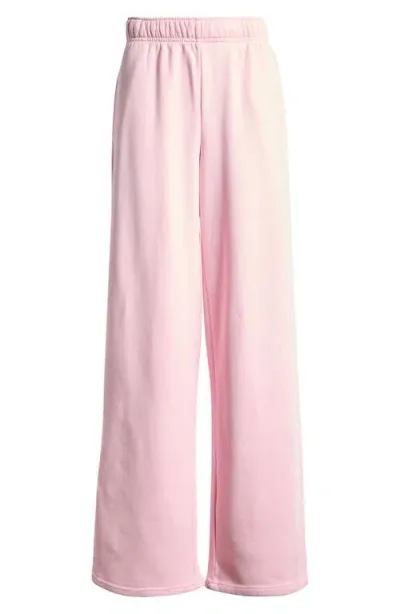 Pacsun Cotton Blend Wide Leg Joggers In Orchid Pink