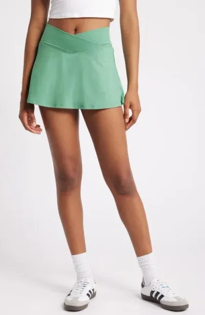 Pacsun Crossover Waist Skort In Green