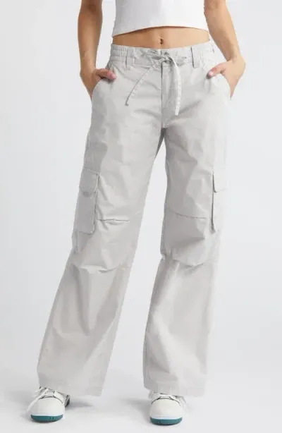 Pacsun Drawstring Mid Rise Wide Leg Cargo Pants In Micro Chip