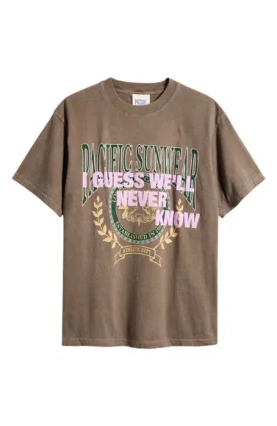 Pacsun Dropout Graphic T-shirt In Brown