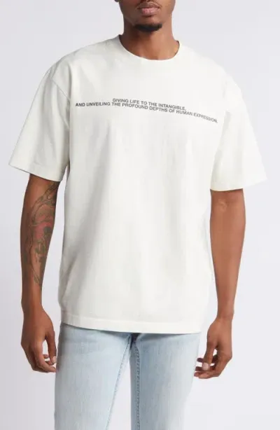 Pacsun Expression Relaxed Fit Graphic T-shirt In Cream