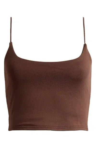 Pacsun Fawn Crop Camisole In Coffee Bean