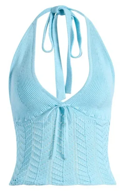 Pacsun Kelli Knit Halter Top In Petit Four