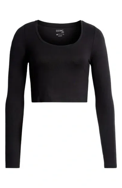 Pacsun Kelly Long Sleeve Top In Anthracite