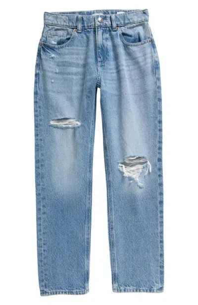 Pacsun Kids' Ripped Straight Leg Jeans In Margot Wash