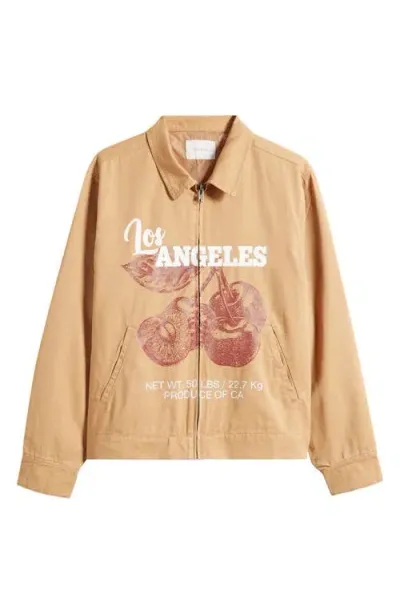 Pacsun Los Angeles Cherry Jacket In Tan