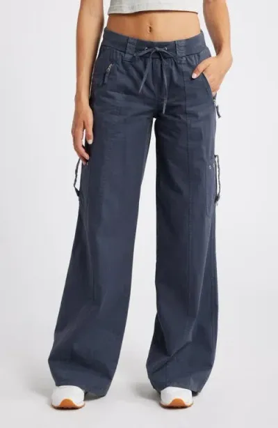 Pacsun Low Rise Baggy Flare Cotton Cargo Pants In India Ink