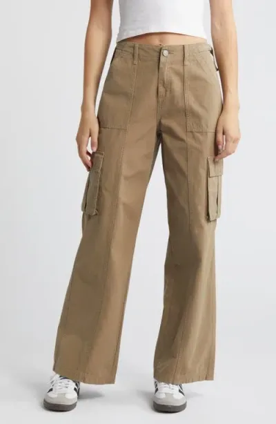 Pacsun Mid-rise Cargo Pants In Timber Wolf