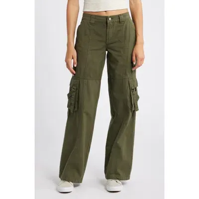 Pacsun Parker Extreme Baggy Cotton Cargo Pants In Beetle