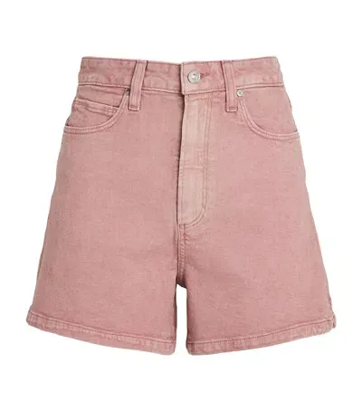 Paige Dani Denim Shorts In Pink