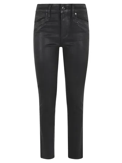 Paige Fitted Buttoned Jeans In Black