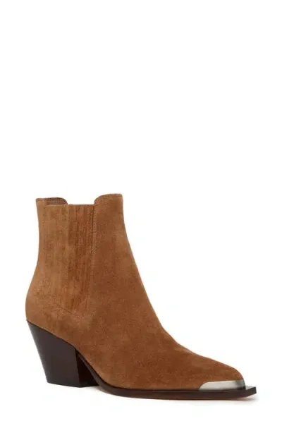 Paige Lyra Pointed Toe Chelsea Boot In Sienna