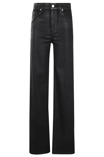 Paige Sasha Distressed Straight-leg Jeans In Black