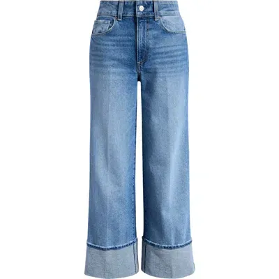 Paige Sasha Wide Cuff Ankle Jeans In Walk Of Fame