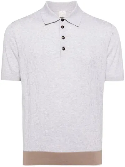 Pal Zileri 3d-knitted Polo Shirt In Grey